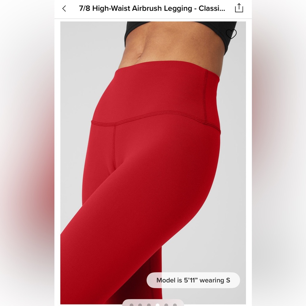 [ALO Yoga] Red Airbrush Leggings - Picture 7 of 10